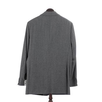 EDUARD DRESSLER, a men's grey wool suit consisting of jacket and pants, size 54.