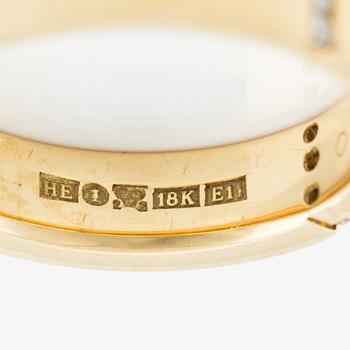Ring 18K guld med runda briljantslipade diamanter, Engelbert.