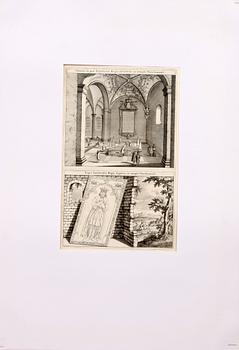 KOPPARSTICK, 5 st, 16/1700-tal, ur Suecia Antiqua, bl a E. Reitz, H. Padtbrugge.