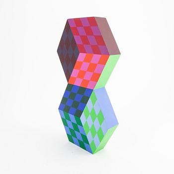 Victor Vasarely, skulptur multipel signerad.