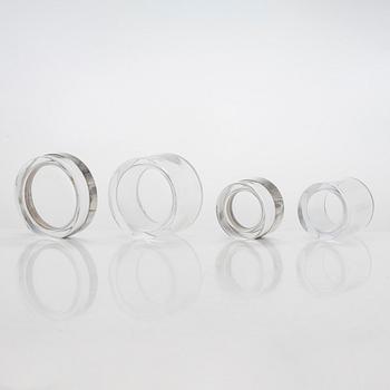 Saara Hopea, rasioita, 2 kpl, malli SH 126, signeerattu S. Hopea Nuutajärvi Notsjö -55 ja -57. Suunniteltu 1955.