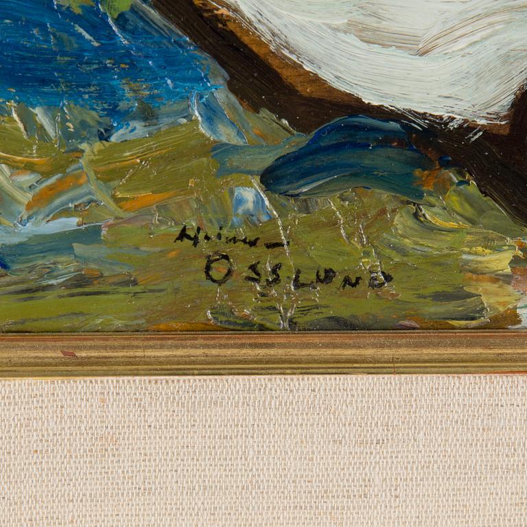HELMER OSSLUND, signed Helmer Osslund. Oil on greaseproof paper glued on paper-panel.