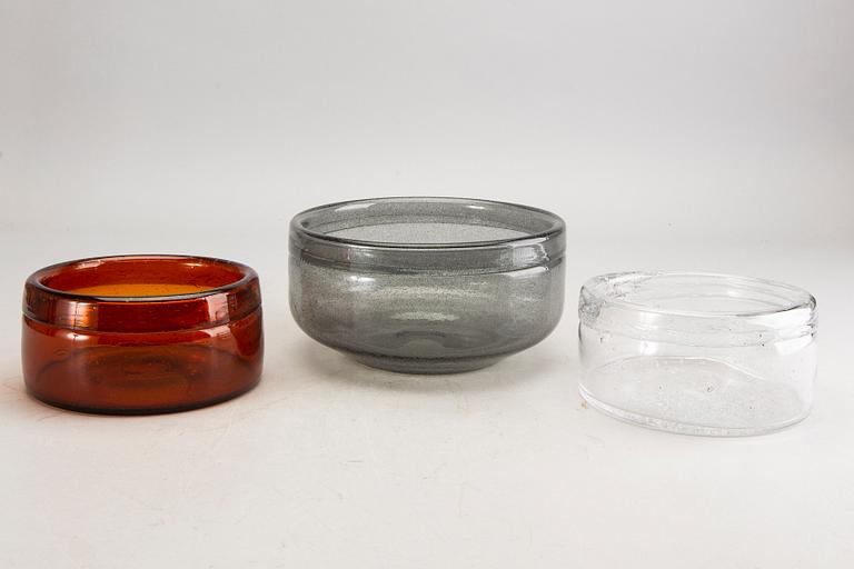 Erik Höglund, Skålar samt vaser 6 st Boda 1900-talets senare del glas.