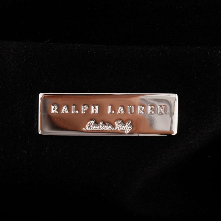 RALPH LAUREN, a black velvet evening bag.