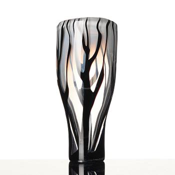 Vicke Lindstrand, a "Träd i dimma" (Trees in Fog) glass vase, Kosta, Sweden, 1950s-60s.