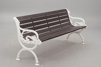 TRÄDGÅRDSSOFFA, gjutjärn, Byarum, 1900-talets mitt/andra hälft.