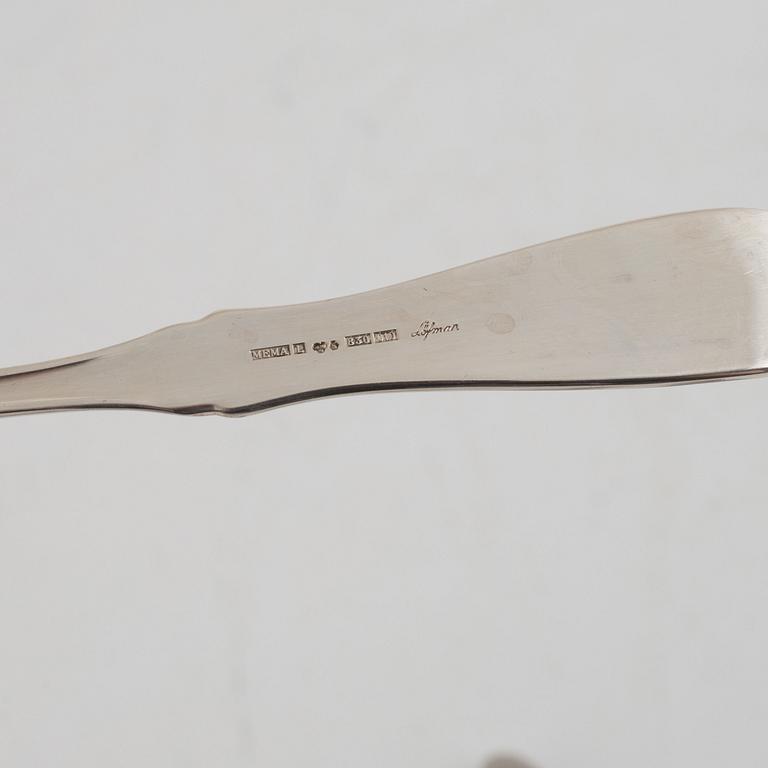 Eric Löfman, bestickservis, 65 delar, silver, "Uppsala", mestadels MGAB, Lidköping, 1976-86.