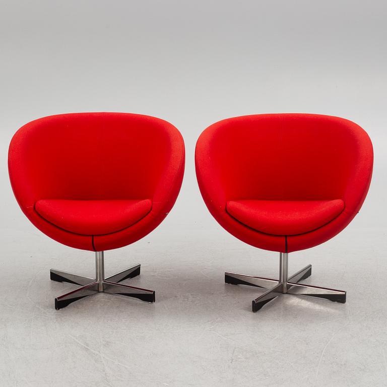 Sven Ivar Dysthe, a pair of "Planet" armchairs, Fora Form, Norway, 21st century.