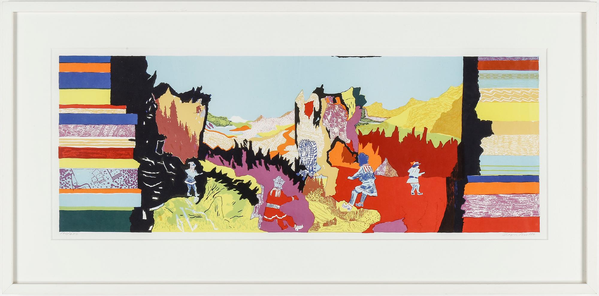 ROGER METTO, färglitografi. Signerad och numrerad 170/250.