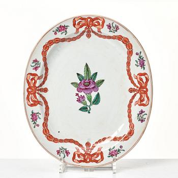Pastejform med lock och fat, kompaniporslin. Qingdynastin, Jiaqing (1796-1820).