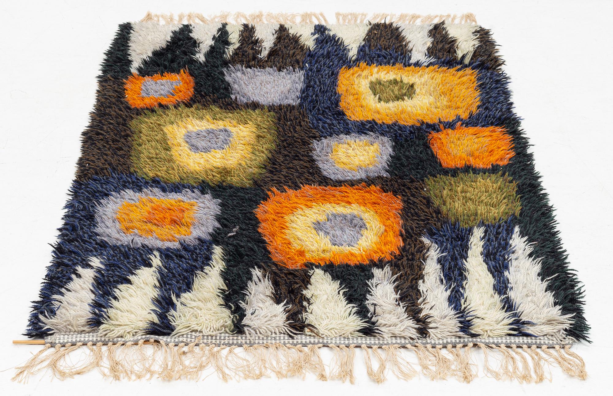 Rug, Rya, 1960s/70s, ca 145 x 100 cm. - Bukowskis