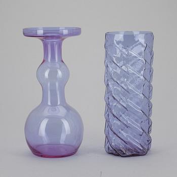 VASER, glas, modell I 483, Oiva Toikka, Notsjö samt OKÄND FORMGIVARE, Notsjö 1960-tal.