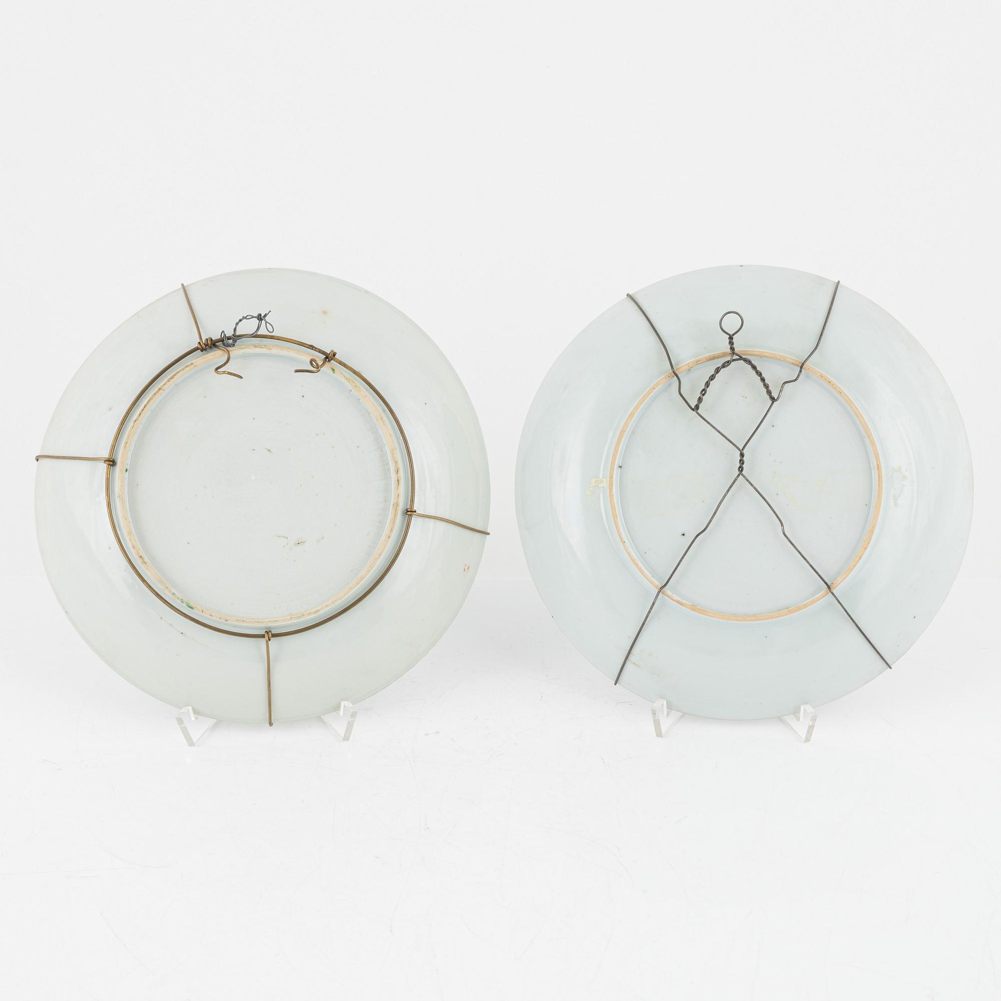 Two famille rose dishes, Qing dynasty, 18th Century.