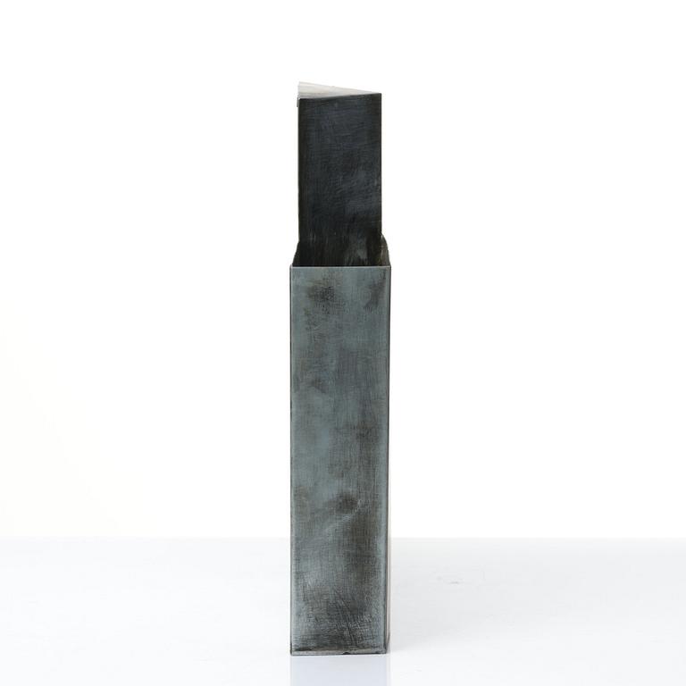 Michel Sauer, sculpture, patinated aluminum, signed and dated MS -88.