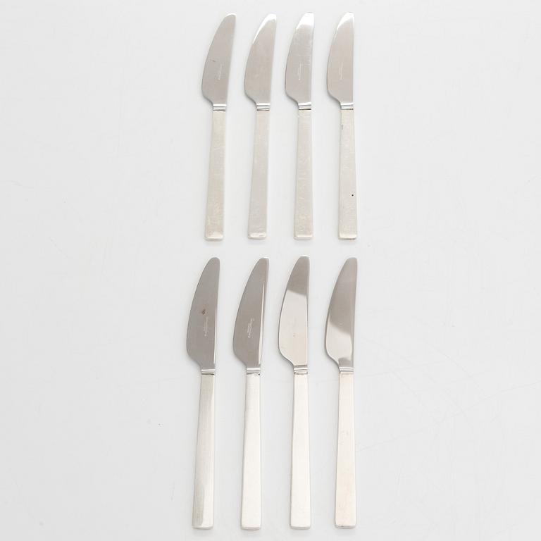 Bertel Gardberg, a 42-piece set of "Birgitta" silver cutlery, marked BG, Hopeatehdas oy, Helsinki 1962.