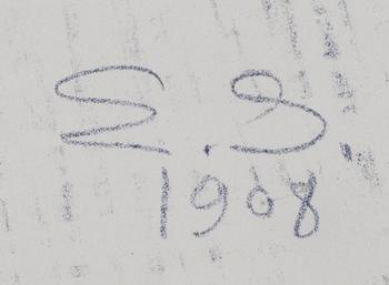 LITOGRAFIA, efter teckning av Eliel Saarinen, tryckt monogramsignering och datering 1908.