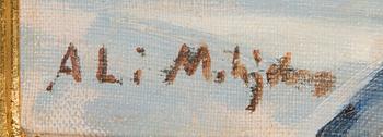 Ali Munsterhjelm, oil on canvas, signed.
