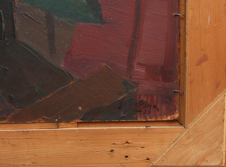 GOTTFRID OLSSON, olja på pannå, sign och dat Venezia -34.