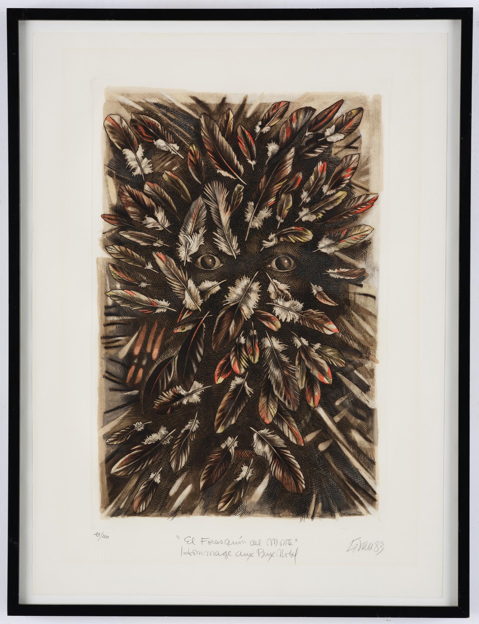 Enrique Grau, "The savage from the forest" from: "Hommage aux Prix Nobel" (The Nobel Prize portfolio).