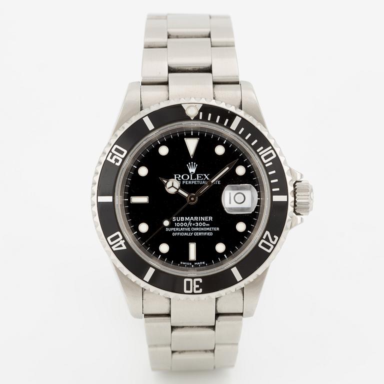 Rolex, Oyster Perpetual Date, Submariner, wristwatch, 40 mm.