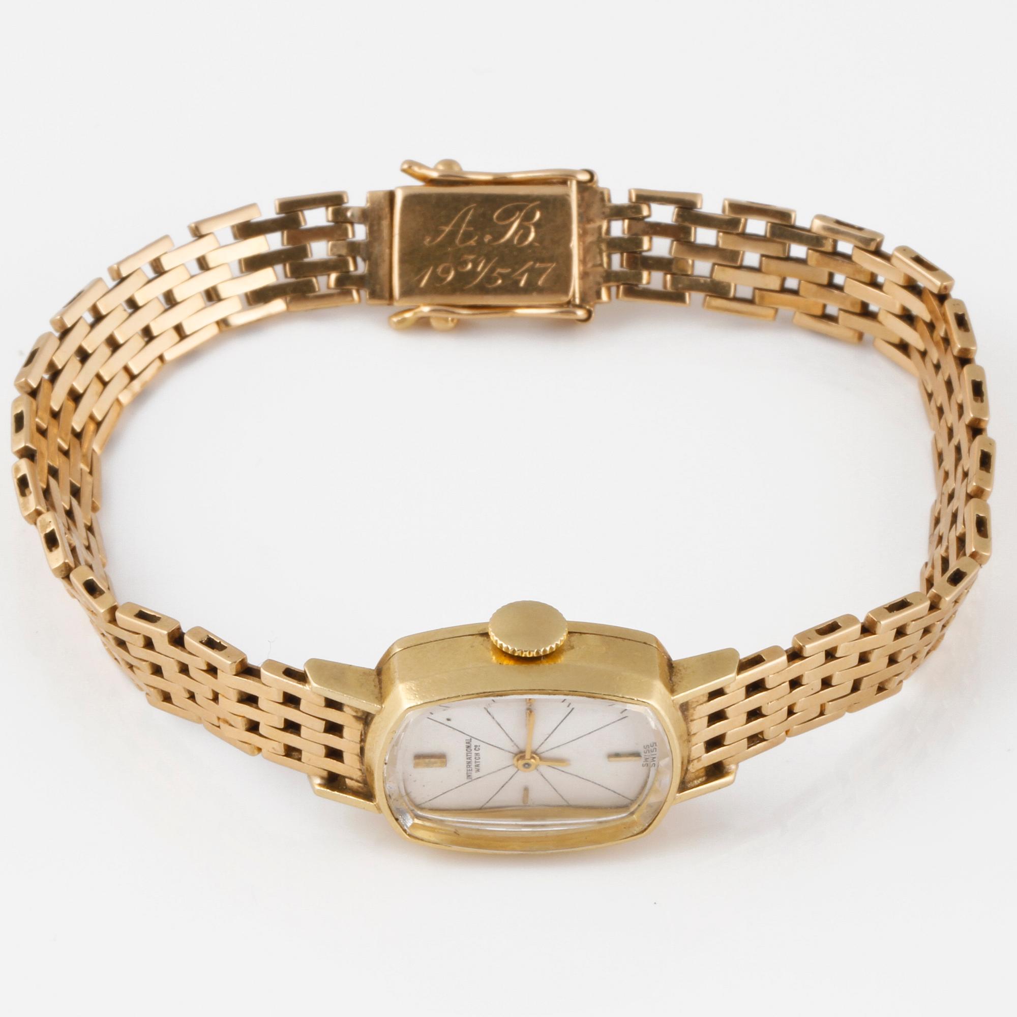ARMBANDSUR, dam, 18K guld, IWC, International Watch, total vikt 23 g.