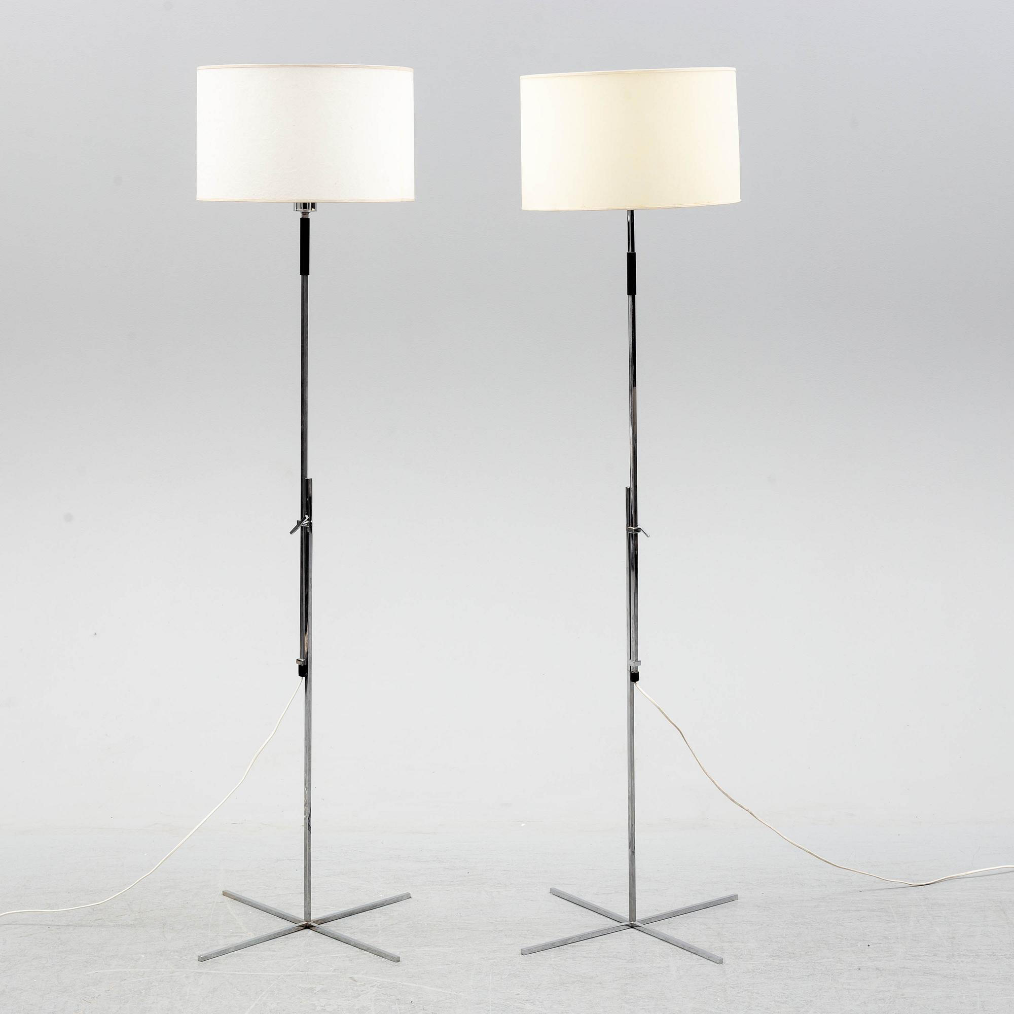 A pair of floor lamps, second half of the 20th century.
