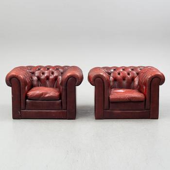 A sofa and a pair of armchairs, England, second half of the 20th century.