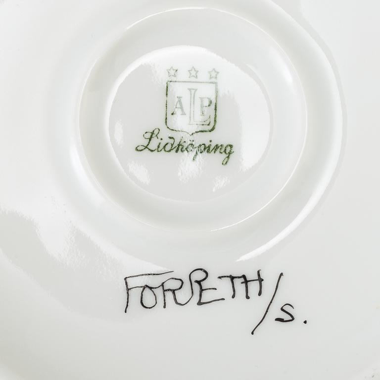 EINAR FORSETH, kaffeservis 26 delar, Lidköpings porslinsfabrik, 1920-tal.