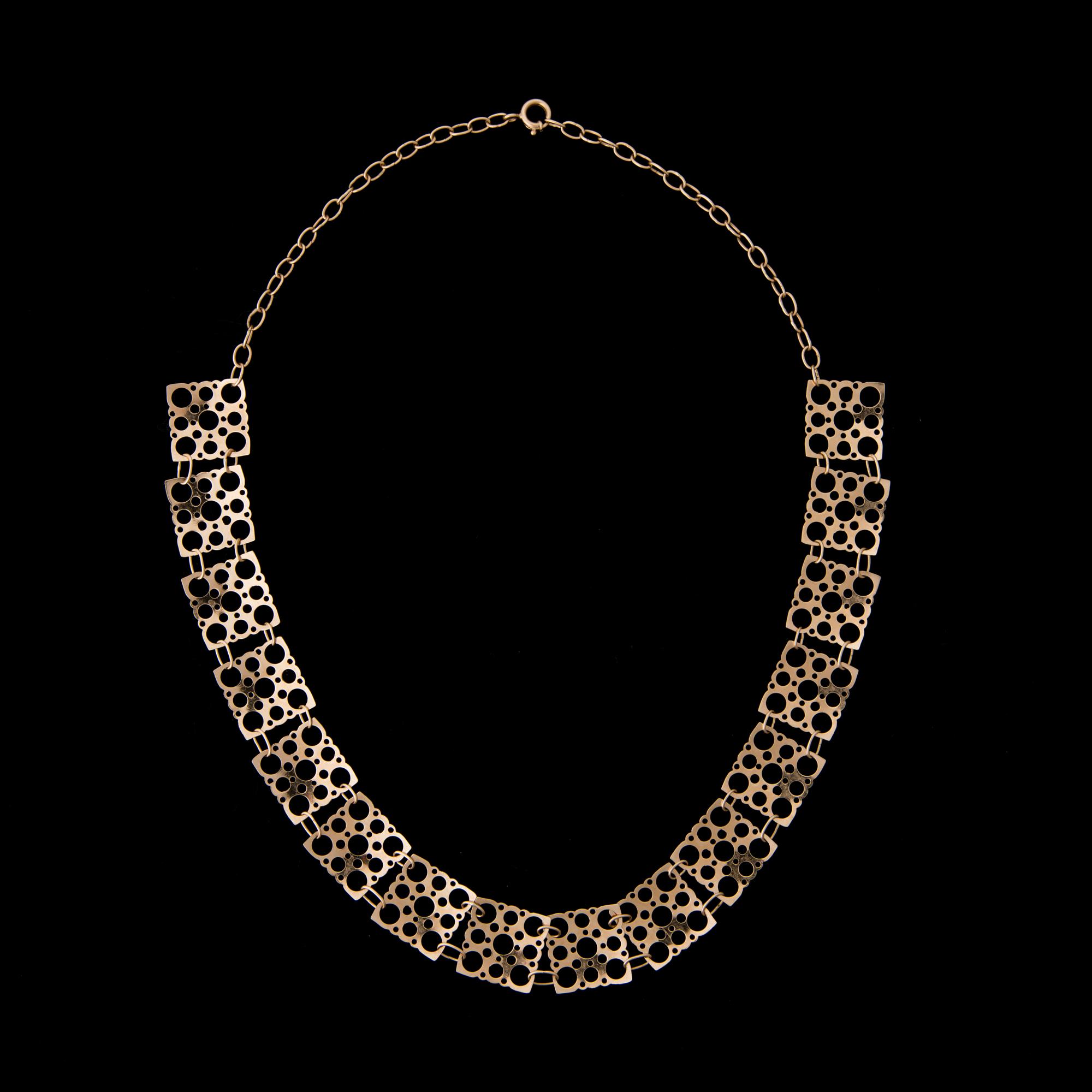 LIISA VITALI, COLLIER, 14K guld, Kultakeskus, Helsingfors 1970.