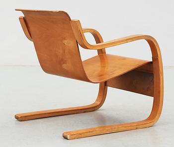 An Alvar Aalto birch armchair, 'Nr 31' by  O.y Huonekalu-ja Rakennustyötehdas A.B, Finland, probably 1940's.