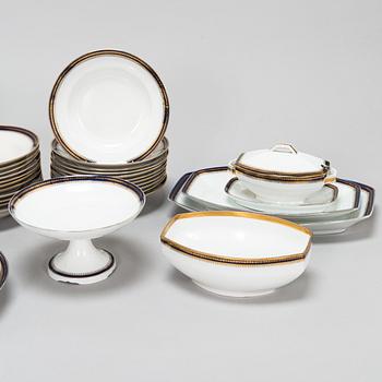 Dinner ware, porcelain, 57 pcs, Kuznetsov, Dmitrov factory, Russia 1894-1917.