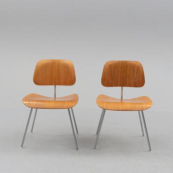 CHARLES & RAY EAMES, a pair of DCM chairs from Herman  Miller.