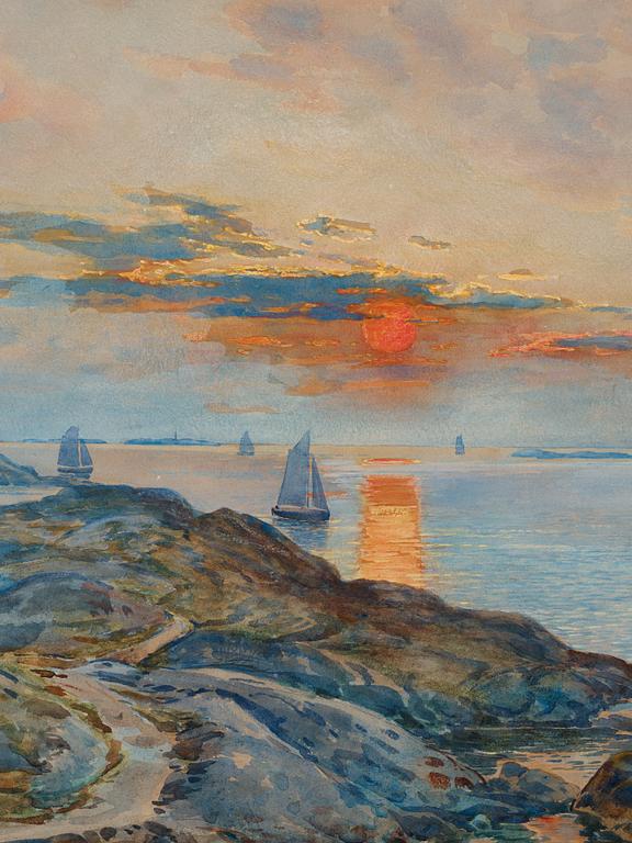 Anna Gardell-Ericson, Sunset over the coast.