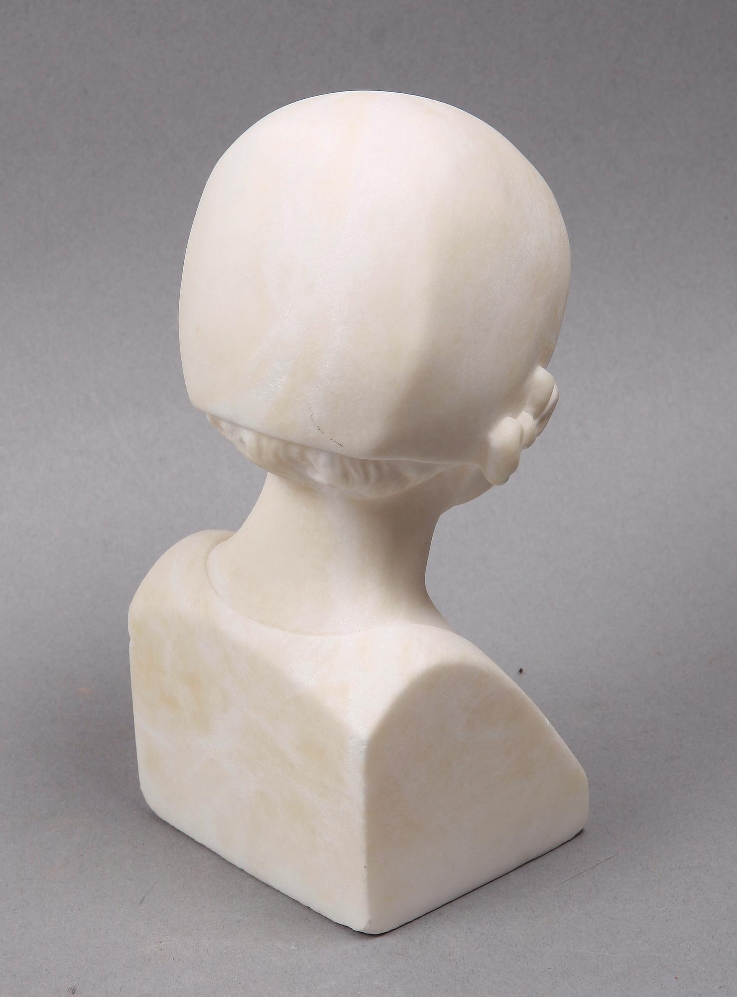OKÄND KONSTNÄR, skulptur, alabaster, 1900-tal.