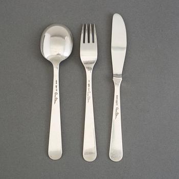 WIWEN NILSSON, dessert cutlery, silver, Lund, 1958-1969, 786 gram, (18 pieces).