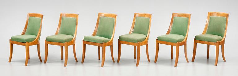 STOLAR, 6 stycken, Österrike, 1830/40-tal.