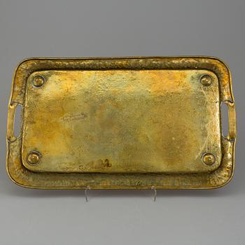 An early 1900s brass tray.