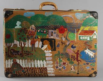 RESVÄSKA, målad av Kristina Digman.