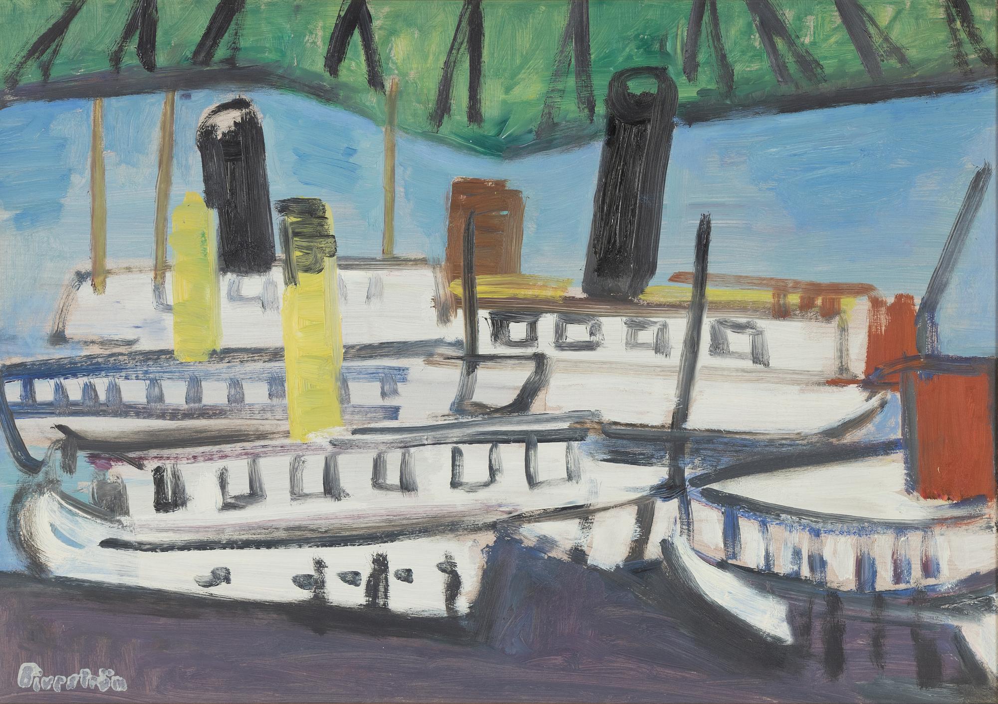 Tor Bjurström, oil on panel, stamped signature.