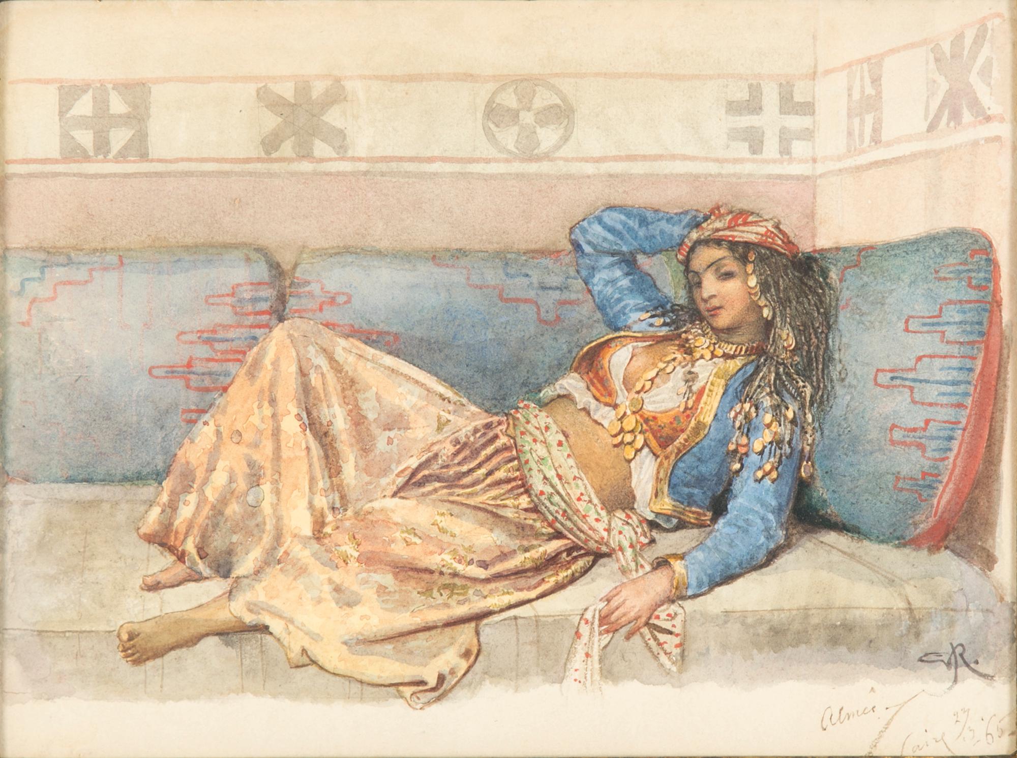 GEORG VON ROSEN, watercolour, signed with monogram GvR and dated Cairo (18)65.