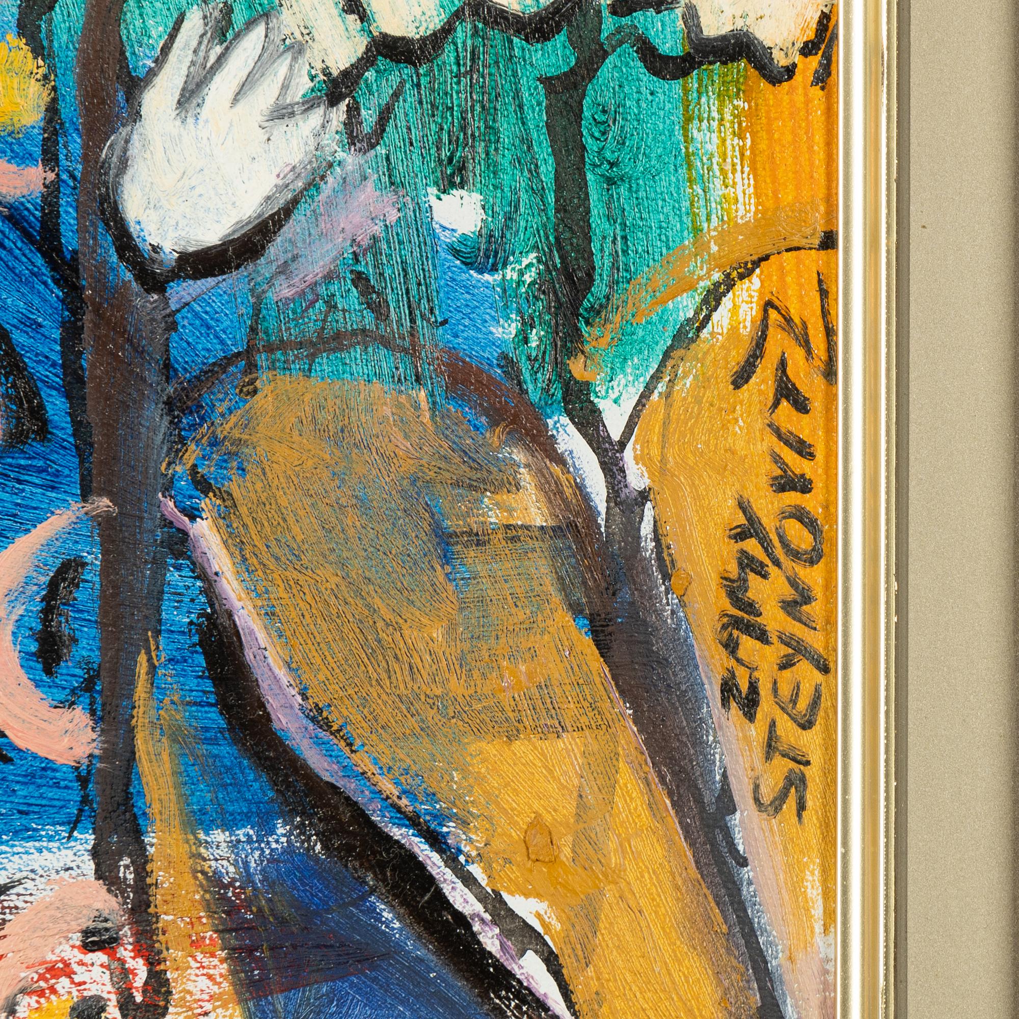 Zamy Steynovitz, olja på duk, signerad.