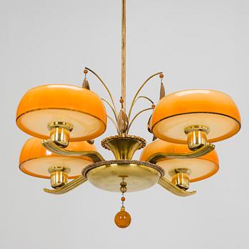 Paavo Tynell, taklampa modell 1253/4, Taito, 1930-tal.