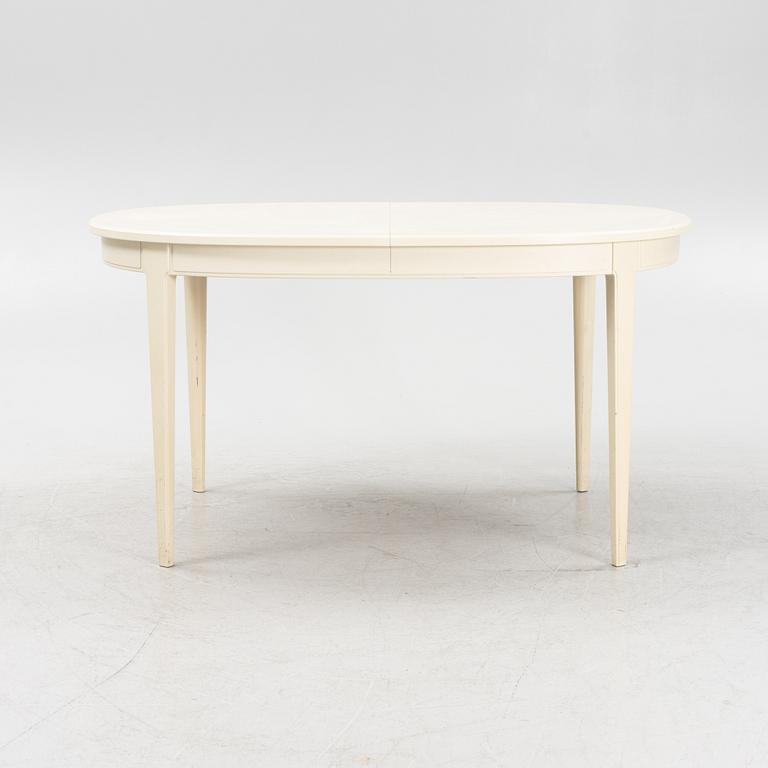 Carl Malmsten, a 'Herrgården' dining table with four chairs, Bodafors, second part of the 20th Century.