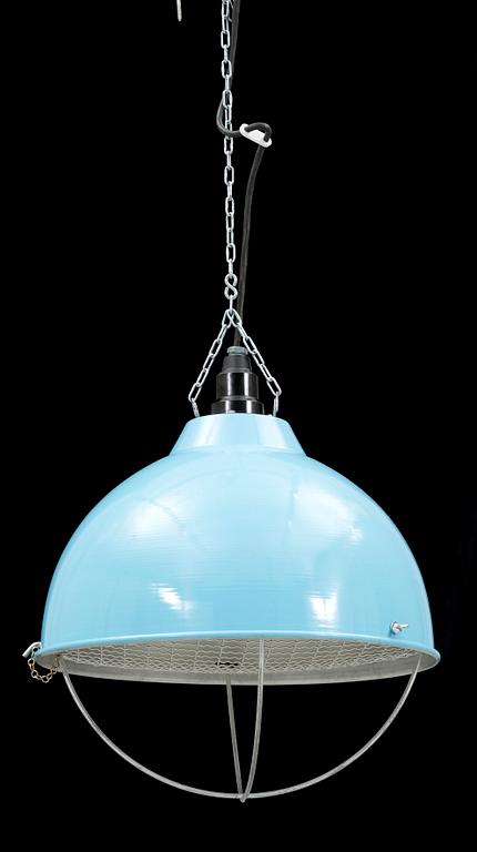 INDUSTRILAMPA, aluminium, Alfa Laval, sent 1900-tal. Diam 40.