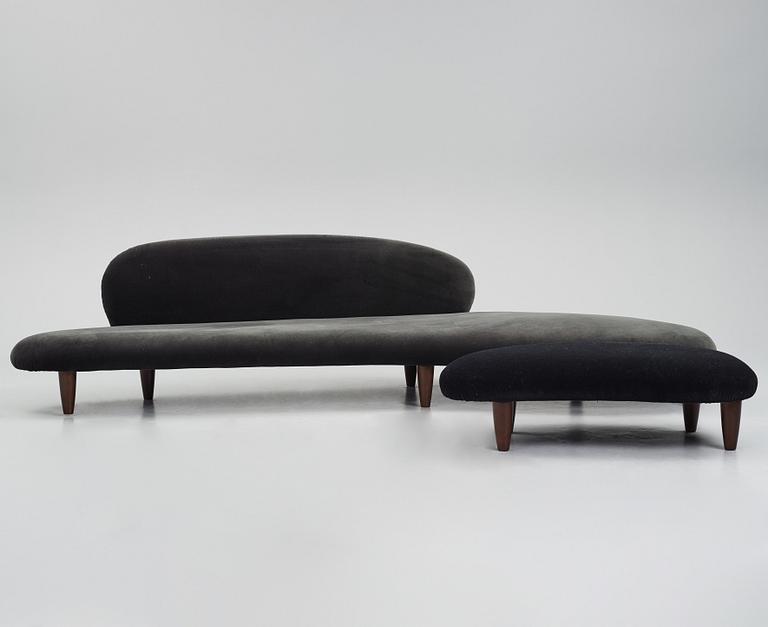 Isamu Noguchi, a "Freeform sofa" and ottoman, Vitra 2009/2019.