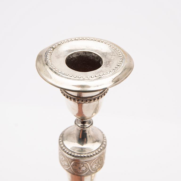 Candelsticks, a pair, silver, Carl Ludvig Berendt, Gdansk (1728-1804), master 1753.