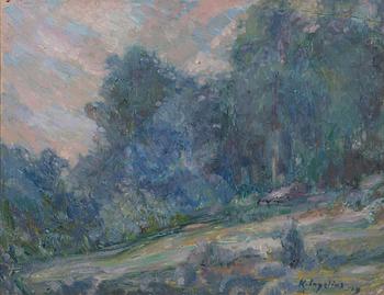 Karl Ingelius, olja på pannå, signerad och daterad -19.