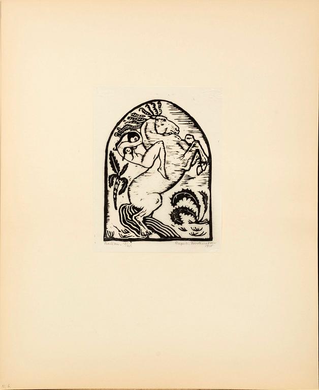 RAGNHILD NORDENSTEN, mapp med 7 träsnitt, signerade 13/25 1918.