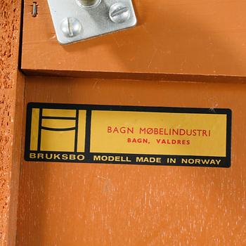 An lp-rack, model Scala, designed by Rolf Heseland, Bruksbo Tegnekontor, Bagn Möbelindustri in Norway ca 1965.