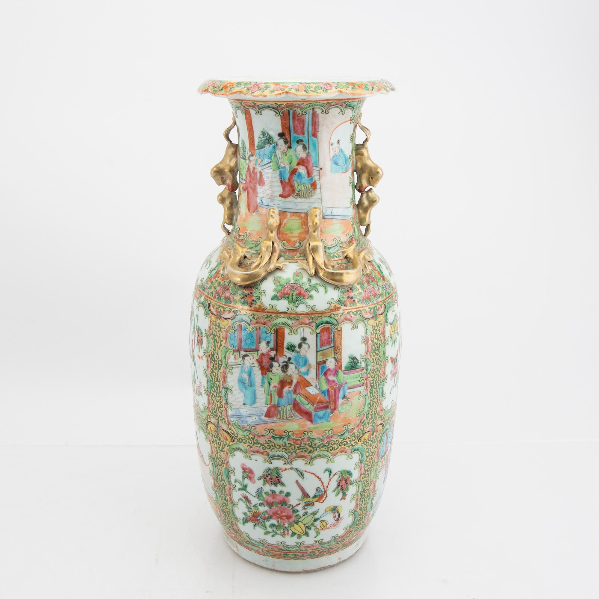 Golvvas Kina Kanton 1800-talets senere del porslin.